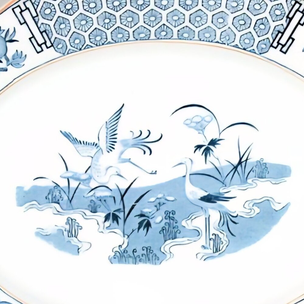 Blue And White Johnson Bros Geneva Serving Platter | Vintage Geneva Patter - Picture 2 of 15